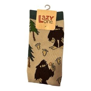 Lazy One Beige and Dark Sasquatch Socks